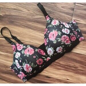Strm Line Intimates Bra Size 42D Floral  Wireless Seamless  Adjustable Straps